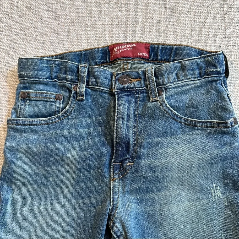 2-pair JUSTICE & ARIZONA Jeans Lilac Shine Bright Straight Stretch Girl 12 SLIM